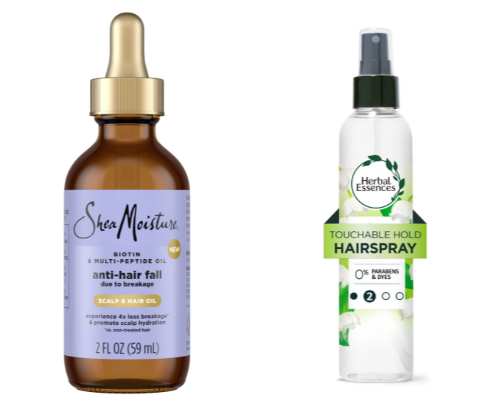 Hair products cover photo collage