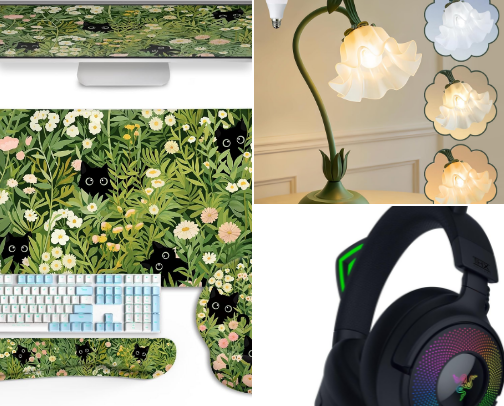 My desk setup! cover photo collage