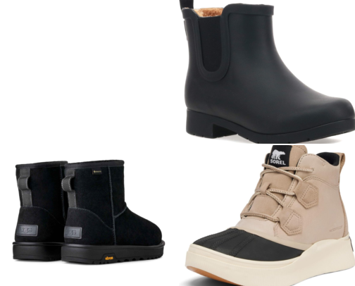 Fall boots that can handle the rain (and still look cute) cover photo collage