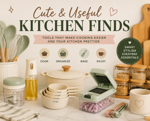 Cute Kitchen Finds You’ll Actually Use 🍳✨ cover photo collage