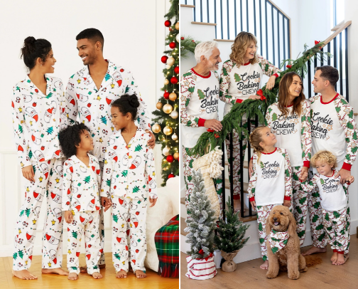 Christmas pajamas cover photo collage