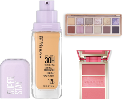 Affordable beauty products cover photo collage
