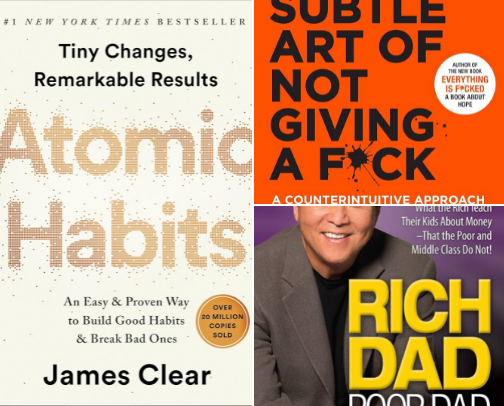 Top 5 Must-Read Books for 2025 to Boost Your Success!" cover photo collage