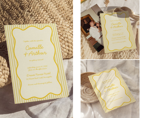 Butter Yellow Wedding cover photo collage