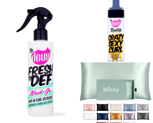 products for my wanna be curly hair 💇‍♀️ cover photo collage