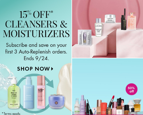 Beauty products cover photo collage