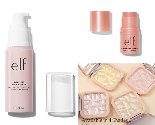 Beauty products for combination skin cover photo collage