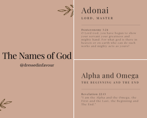 The Names of God (Christian Content) cover photo collage