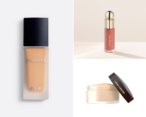 Perfect skin makeup routine cover photo collage