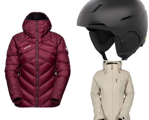 Skiing essentials cover photo collage