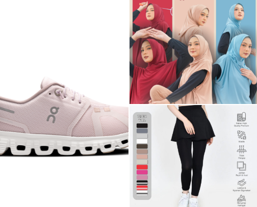 Sportswear cover photo collage