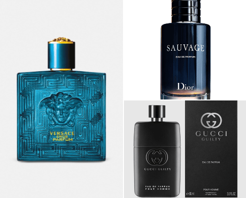 perfumes for men cover photo collage