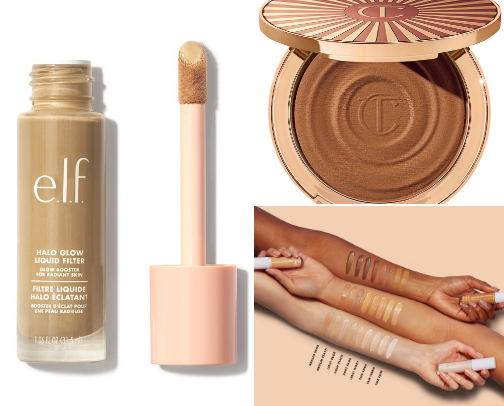 My Glowy Makeup Favs! cover photo collage
