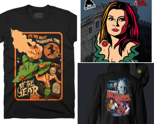 Horror critic's fave horror merch cover photo collage