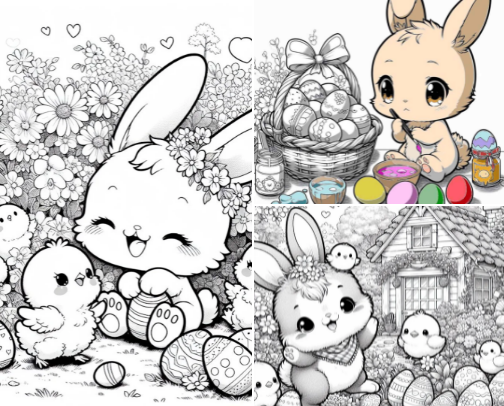 Easter Paintings for Kids cover photo collage