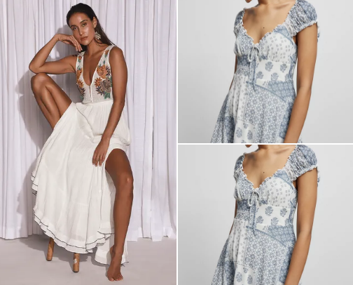 Summer vacation dresses cover photo collage