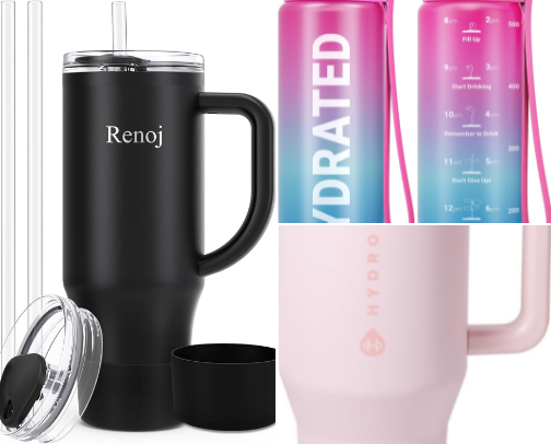 Water bottles cover photo collage