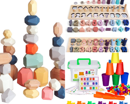 Educational toys for toddlers cover photo collage