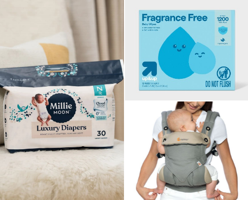 Baby must-haves 🍼 cover photo collage