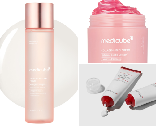 Korean skincare 🤍🧸🧼 cover photo collage