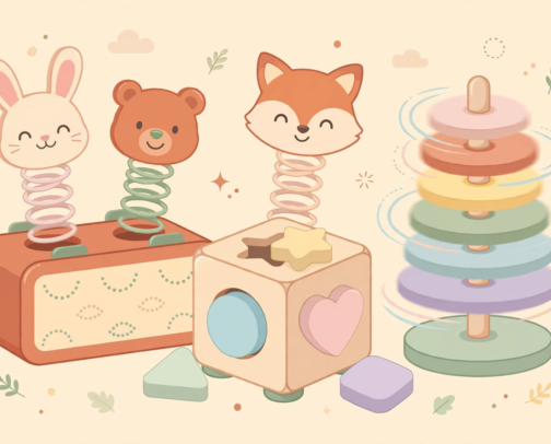 Cause & Effect Toys for Toddlers cover photo collage