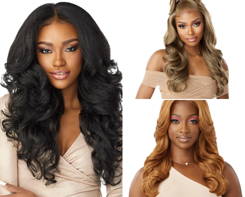 THE BEST SYNTHETIC WIGS: SYNTHETIC WIGS THAT LAST A LONG TIME, LOOK NATURAL, AND CAN BE STYLED MULTIPLE WAYS - LONG, SHORT, AFFORDABLE. cover photo collage