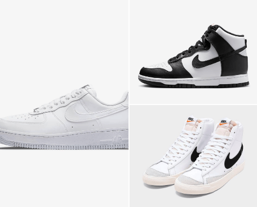 Trendy sneakers cover photo collage
