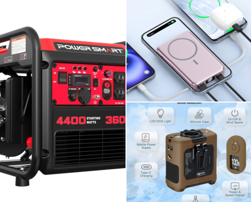 Survival essentials for emergencies, hurricanes, and snow storms cover photo collage