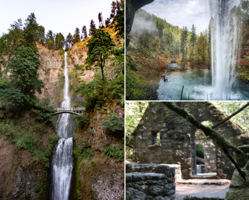 Oregon hikes 🥾💚 cover photo collage