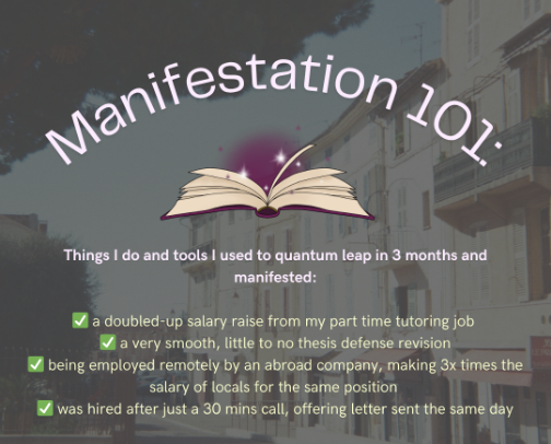 Manifestation 101: Manifest Your Dream Life by Quantum Leaping + Identity Shift cover photo collage