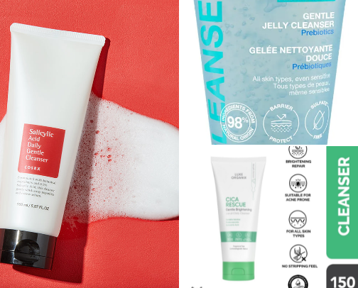 My Holy Grail Cleansers ✨ cover photo collage