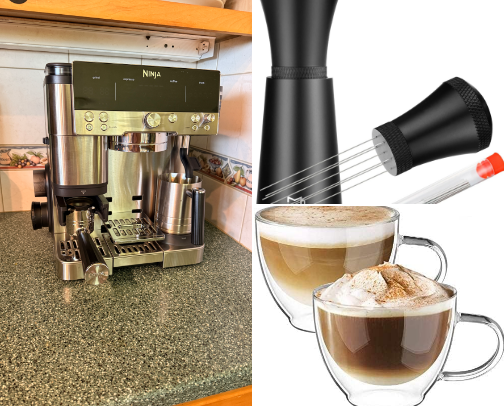 At home barista needs cover photo collage