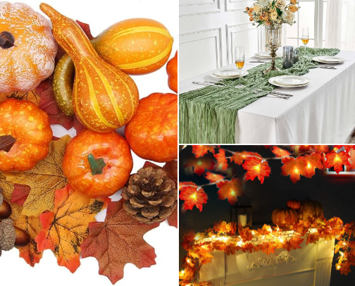 Thanksgiving/ Fall DECOR 🦃🌰🍁 🍂 cover photo collage