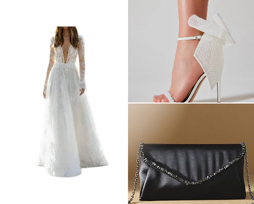 Wedding dresses/suits and accessories cover photo collage