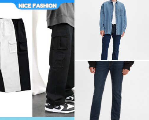 Baggy trends Pants for Men and Women 2026👖 cover photo collage