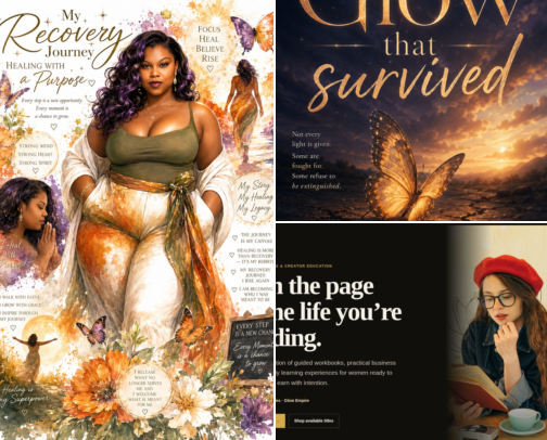 Glow Empire Books & Digital Kits cover photo collage
