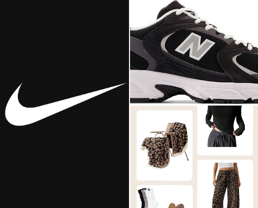 My clothing/shoe brand favorites cover photo collage