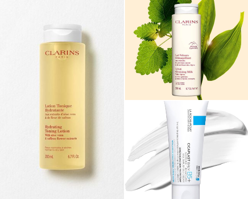 My skincare must-haves; face & body 🍃 cover photo collage