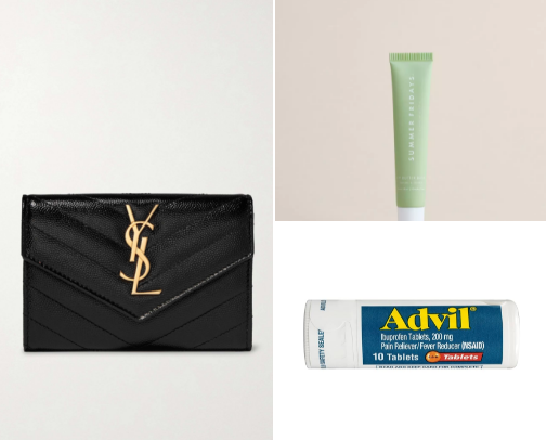 what's in my bag at all times cover photo collage