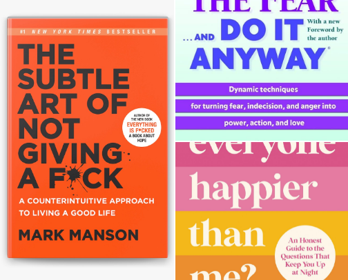 Self care books! cover photo collage