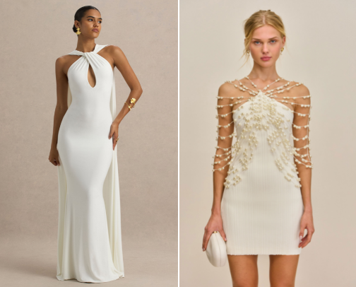 Picture-Perfect Dresses for Your Engagement cover photo collage