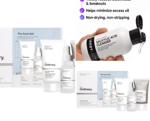 Acne cleaners cover photo collage
