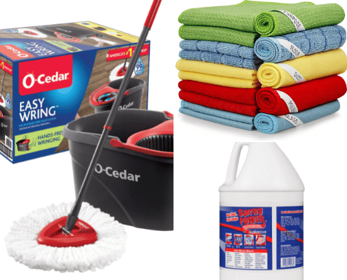 Favorite cleaning supplies cover photo collage