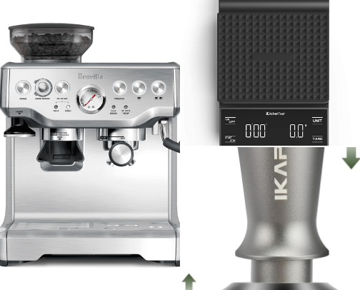 Everything you need for a perfect espresso shot☕️ cover photo collage