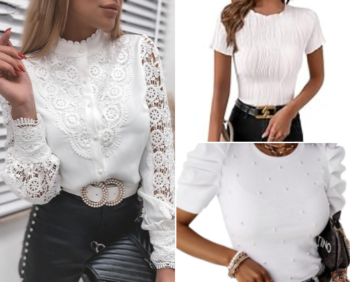 Classic in White: The Blouse that keeps on Giving! cover photo collage