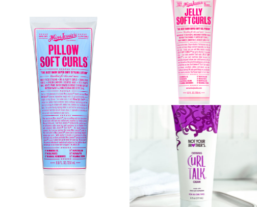 Curl hair products cover photo collage