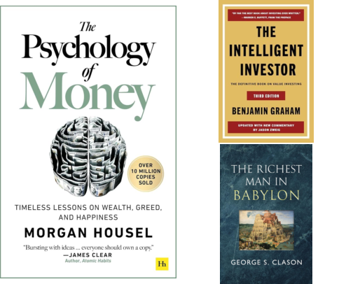 The Finance Books That Changed How I Manage Money (From Zero to Investing) cover photo collage