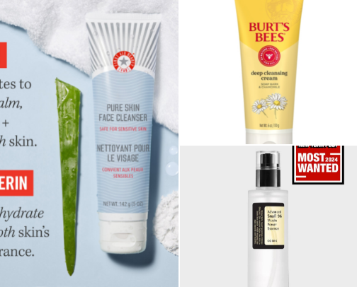 skincare products in rotation cover photo collage