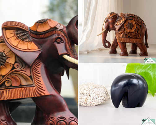 My Favorite Wooden Elephants – Handcrafted Home Decor cover photo collage