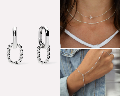 Silver Jewelry ✨ cover photo collage